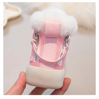 Faux Fur Winter Boots For Girls Thick Warm Children's Plush Boots Trend Fashion Teenager Kid's Snow Boots Outdoor Warm Boots