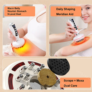 Powerful Gua Sha Massage Instrument Fat Burning, Slimming and Relaxation Frosted Massager Meridian Body Soothing Brush Microcurr
