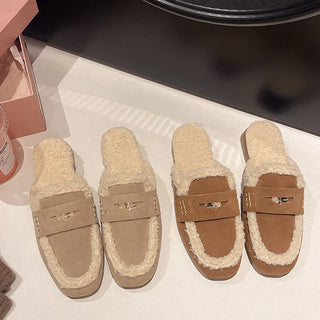 Women's Plush Warm Suede Slippers
