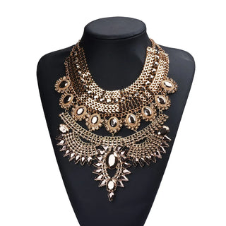 Vintage Crystal Choker Party Necklace