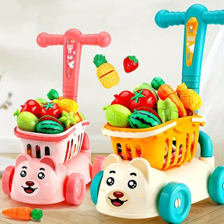 Kids Shopping Cart Trolley Play Set