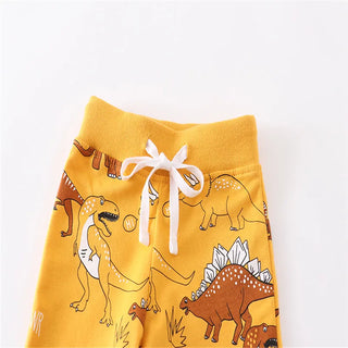 Dinosaurs Print Boys Drawstring Sweatpants