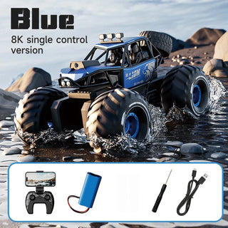 4DRC New Y10 Remote Control Car 2.4G Rc Boat Waterproof Amphibious Stunt Car 4WD All Terrain Truck Toys for Kids Birthday Gifts