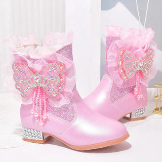 Princess High Heels Warm Ankle Boots