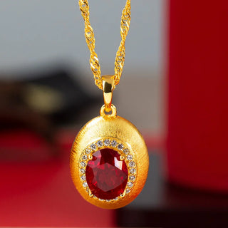 Luxury 24K Gold Water Drop Pendant