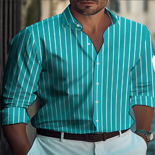 Men's Stylish Striped Loose Shirt