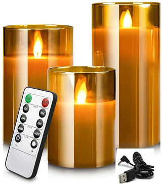 Rechargeable LED Flameless Candle Set