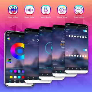 RGB Colorful TV Background Music Pickup Lights Computer Desktop Bedside Ambient Rhythmic Lamp Tuya WIFI APP Contol Night Light