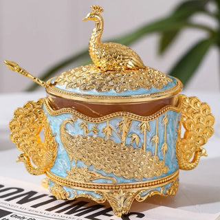 Peacock Shape Decorative Sugar Jar