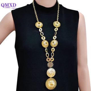 Long Beaded Tassel Pendant Necklace