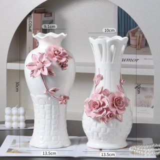 Living Room Decor Ceramic Flowers Vase