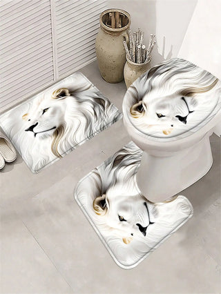 Lion King Pattern Shower Curtain Set