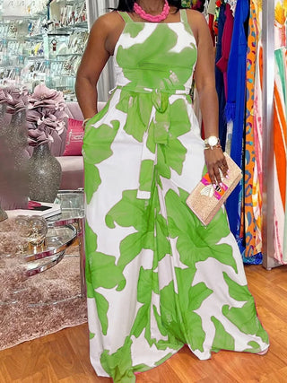 Women Wide Leg Sleeveless Jumpsuit