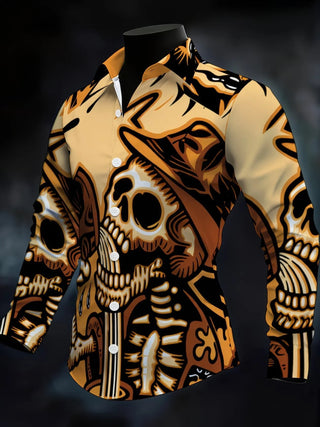 Men's Luxury 3D Print Long Sleeve Shirt - Epictzar Intl.
