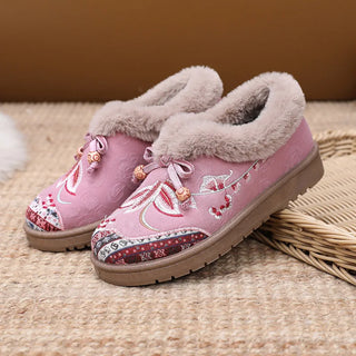 Slip-on Embroidered Comfortable Cotton Shoes