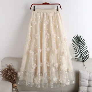 Vintage Embroidery Ethnic Style Party Skirt