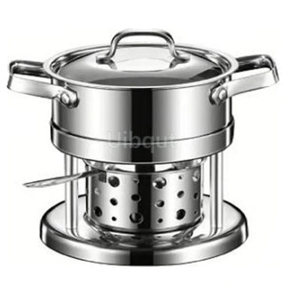 304 Stainless steel alcohol furnace Special pot for small hot pot Single One person Liquid solid pot cookware cooking pots set