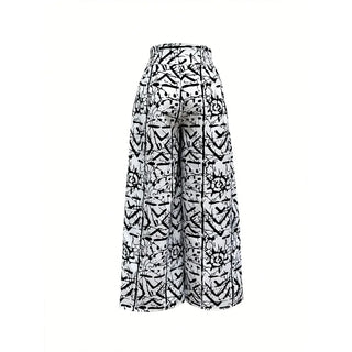 Elegant Loose Drawstring Wide Leg Pants