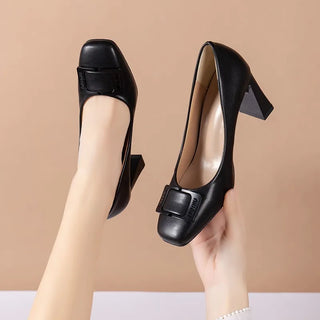 Professional Women Single Buckle Shoes