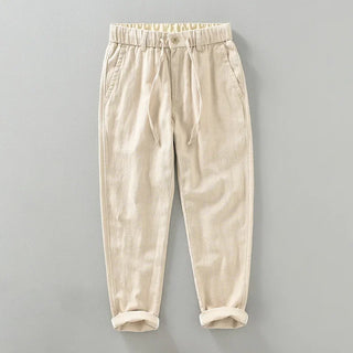 Elastic Waist Trousers Casual Breathable Pants