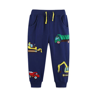 Boys Cotton Cartoon Print Sweatpants