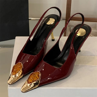 Elegant Design Pointed Toe Slingbacks Sandals