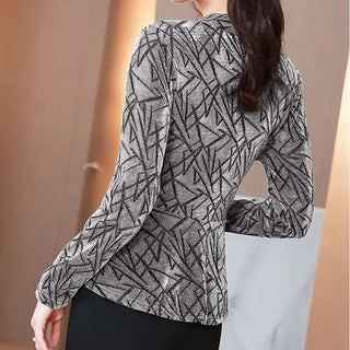 Elegant Stylish Vintage Printed Blouse