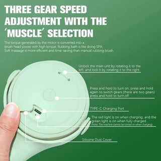 Electric Body Brush Shower Back Scrubber
