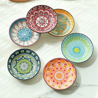 Creative 6-Piece Bohemian Ceramic Plates