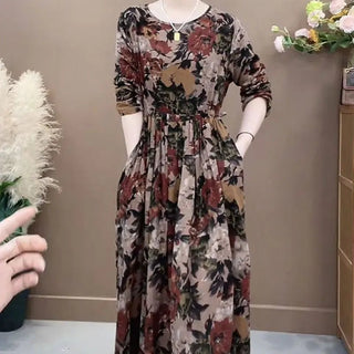 Women's Floral Printed Elegant Maxi Dress - Epictzar Intl.