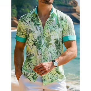 Village Pattern Lapel Floral 3D Printed Hawaiian Shirts - Epictzar Intl.