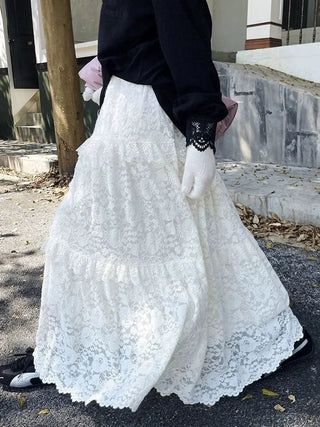 French Sweet Princess Lace Skirt