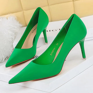 BIGTREE Shoes Satin Women Pumps 2025 New Purple High Heels Fashion Women Shoes Stiletto Luxury Noble Party Shoes Women Heels