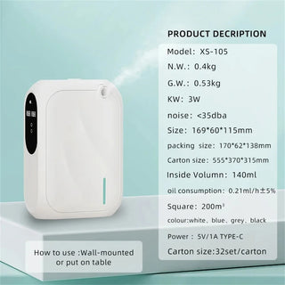 Wall Mounted Essential Oil Diffuser