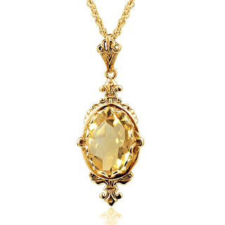 Trendy Garnet Vintage Wedding Pendant