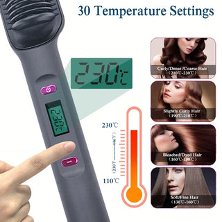 Electric Hot Comb Hair Styling Straightener