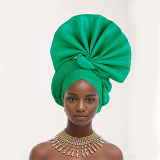 Raw Silk Turban Party Headwraps