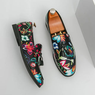 Embroidery Pattern Oxfords Classic Gentleman Shoes