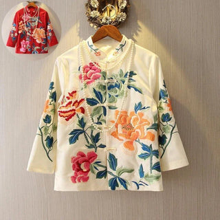 National Style Embroidered Cheongsam Blouse