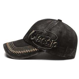 FS Vintage Khaki Denim Cap For Men Summer Street Women Baseball Caps 3D Letter Snapback Hip Hop Trucker Hat Casquettes Hommes