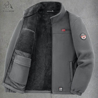 Soft Polar Fleece Jacket Men Winter Thicken Warm Camping Jacket For Tatical Outdoor Autumn Mountaining Hiking Coat Men Clothing