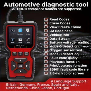 Automotive Diagnostic Reads/Erases Codes Scanner