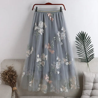 Vintage Embroidery Ethnic Style Party Skirt