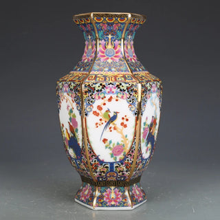 Antique Square Porcelain Vase