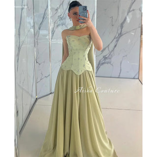 Luxury Strapless Evening Party Dress