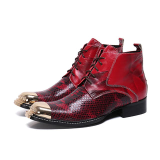 Genuine Leather Zipper Ankle Boots