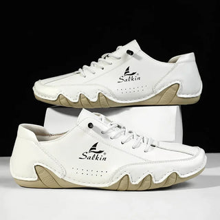 Genuine Leather Leisure Dress Sneakers