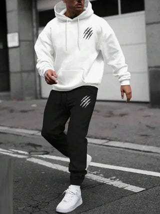 Hooded Paw Printed Running Sportswear