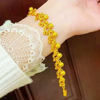 Reaped light luxury bracelet 24K gold, women, AU999 banquet occasions, elegant standard
