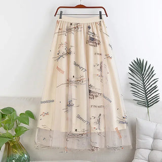 Vintage Embroidery Ethnic Style Party Skirt